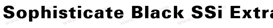 Sophisticate Black SSi Extra Bold字体转换